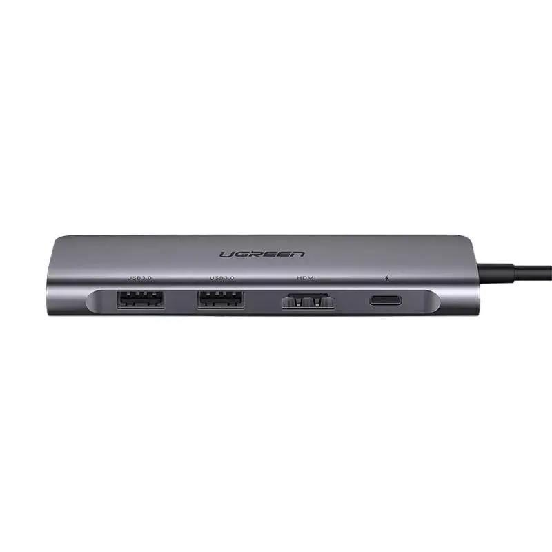 Ugreen 15214 USB-C dokas / prievadų replikatorius, USB 3.2 Gen 1, alyvinė metalinė