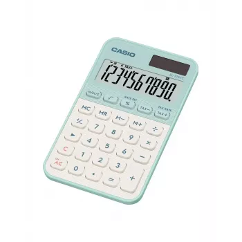 Skaičiuotuvas CASIO SL-310YC kišeninis pagrindinis 10 skaitmenų baterija/saulė šviesiai žalias