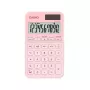 Kišeninis pagrindinis skaičiuotuvas CASIO SL-310YC – 10 skaitmenų, baterija/saulė, mokesčių ir pelno funkcijos, šviesiai rožinis