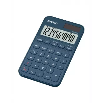 Skaičiuotuvas Casio SL-310YC kišeninis pagrindinis 10 skaitmenų baterija/saulė tamsiai mėlynas