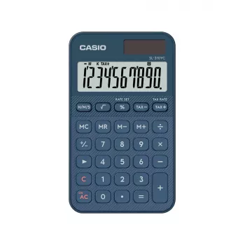 Skaičiuotuvas Casio SL-310YC kišeninis pagrindinis 10 skaitmenų baterija/saulė tamsiai mėlynas