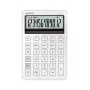 Stalinis skaičiuotuvas CASIO MS-200DQ 12 skaitmenų, baterija/saulė, mokesčių ir pelno funkcijos, baltas
