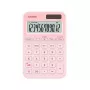 Stalinis skaičiuotuvas CASIO MS-20YC – 12 skaitmenų, mokesčių ir pelno funkcijos, baterija/saulės, šviesiai rožinis