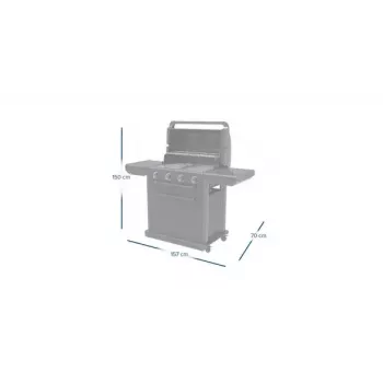 Kampinė dujinė kepsninė Campingaz 4 Series Classic Onyx S 37386 juoda 15,9 kW