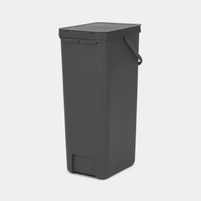 Brabantia Sort & Go 40L stačiakampis rūšiavimo šiukšlių konteineris pilkas