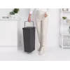 Brabantia Sort & Go 40L stačiakampis rūšiavimo šiukšlių konteineris pilkas