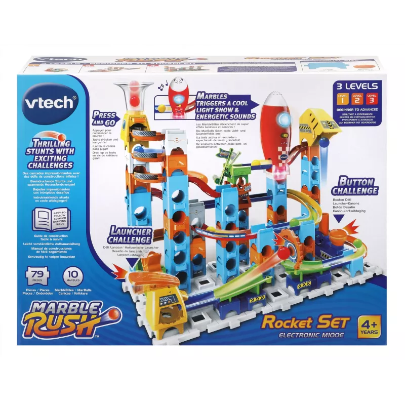 VTech Marble Rush Rocket Set Electronic M100 E įvairiaspalvis konstruktorius su elektroniniu paleidikliu