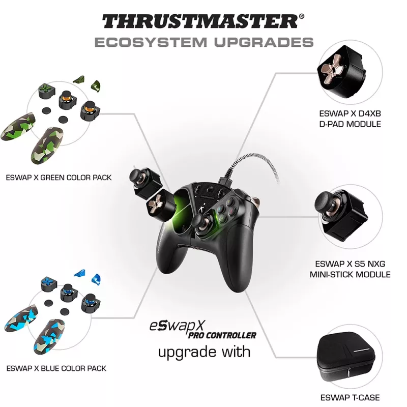 Thrustmaster eSwap Pro valdiklis Xbox One juodas USB Gamepad Analogue / Digital Xbox One, Xbox Series S