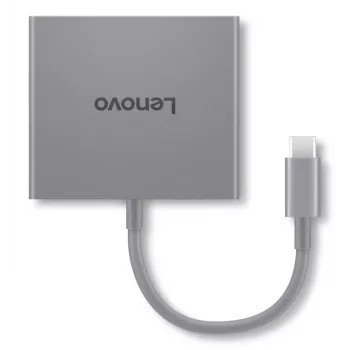 Lenovo GX91R64790 nešiojamojo kompiuterio dokų stotelė / prievadų kartotuvas, laidinis USB 3.2 Gen 1 (3.1 Gen 1) Type-C, pilka