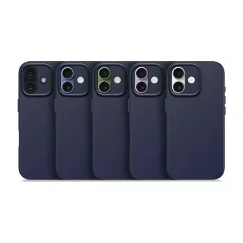 Dėklas mobiliesiems telefonams Decoded D25IPO17BCS9TY, skirtas iPhone 17 – dėklas, tinka iki 16 cm (6,3 colio), tamsiai mėlynas, mikropluoštas ir PU