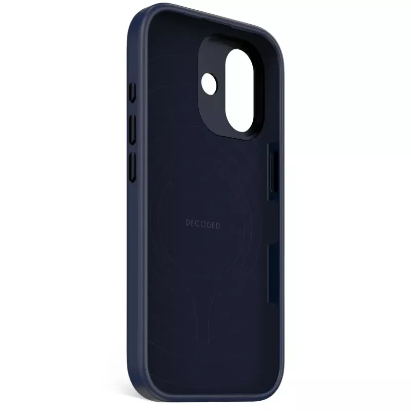 Dėklas mobiliesiems telefonams Decoded D25IPO17BCS9TY, skirtas iPhone 17 – dėklas, tinka iki 16 cm (6,3 colio), tamsiai mėlynas, mikropluoštas ir PU