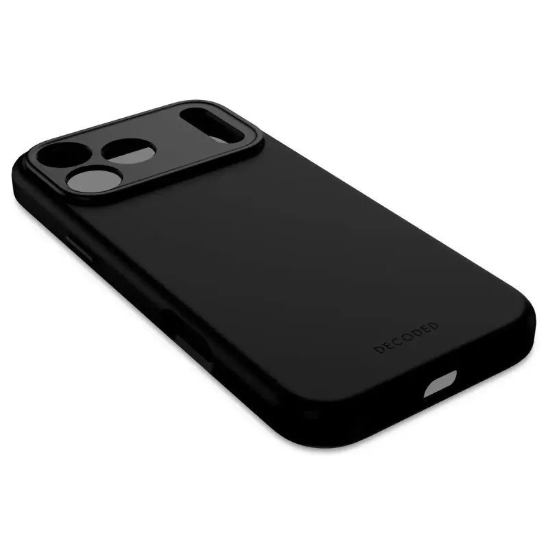 Decoded silikoninis dėklas Apple iPhone 17 Pro Max — tinka 6,9 colio (17,5 cm) ekranui, juodas, mikropluoštas/PU