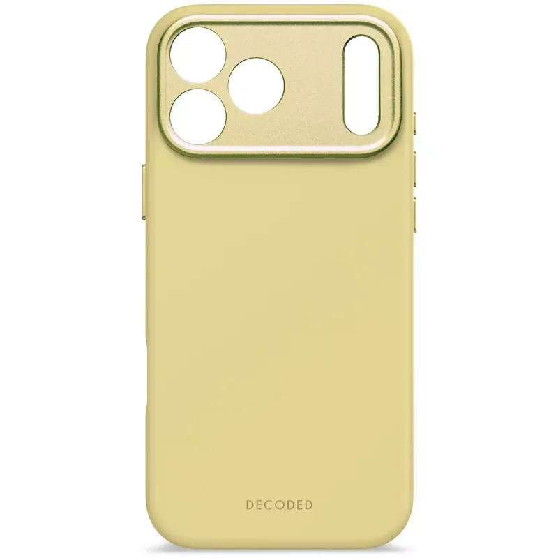 Decoded silikoninis dėklas Apple iPhone 17 Pro Max, 6,9 colio (17,5 cm) ekranams, geltonas