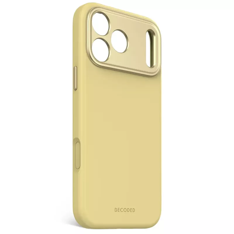 Decoded silikoninis dėklas Apple iPhone 17 Pro Max, 6,9 colio (17,5 cm) ekranams, geltonas