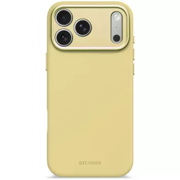 Decoded silikoninis dėklas Apple iPhone 17 Pro Max, 6,9 colio (17,5 cm) ekranams, geltonas