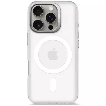 Dėklas telefonui Decoded Clear Case, iPhone 16 Pro, polikarbonatas, permatomai baltas, tinka 6,3 colio (16 cm)