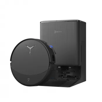 Robotinis dulkių siurblys Ecovacs DEEBOT T90 PRO OMNI — be maišelio, 0,25 L dulkių talpa, 350 min veikimo laikas, Li‑Ion 4000 mAh, juodas