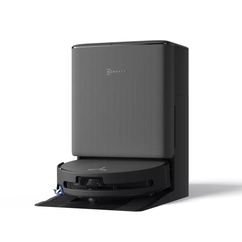 Robotinis dulkių siurblys Ecovacs DEEBOT T90 PRO OMNI — be maišelio, 0,25 L dulkių talpa, 350 min veikimo laikas, Li‑Ion 4000 mAh, juodas