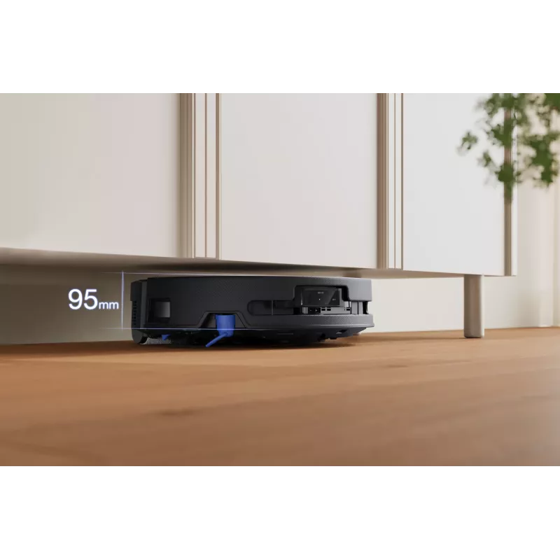 Robotinis dulkių siurblys Ecovacs DEEBOT T90 PRO OMNI — be maišelio, 0,25 L dulkių talpa, 350 min veikimo laikas, Li‑Ion 4000 mAh, juodas