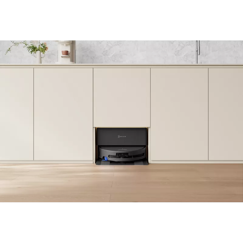 Robotinis dulkių siurblys Ecovacs DEEBOT T90 PRO OMNI — be maišelio, 0,25 L dulkių talpa, 350 min veikimo laikas, Li‑Ion 4000 mAh, juodas