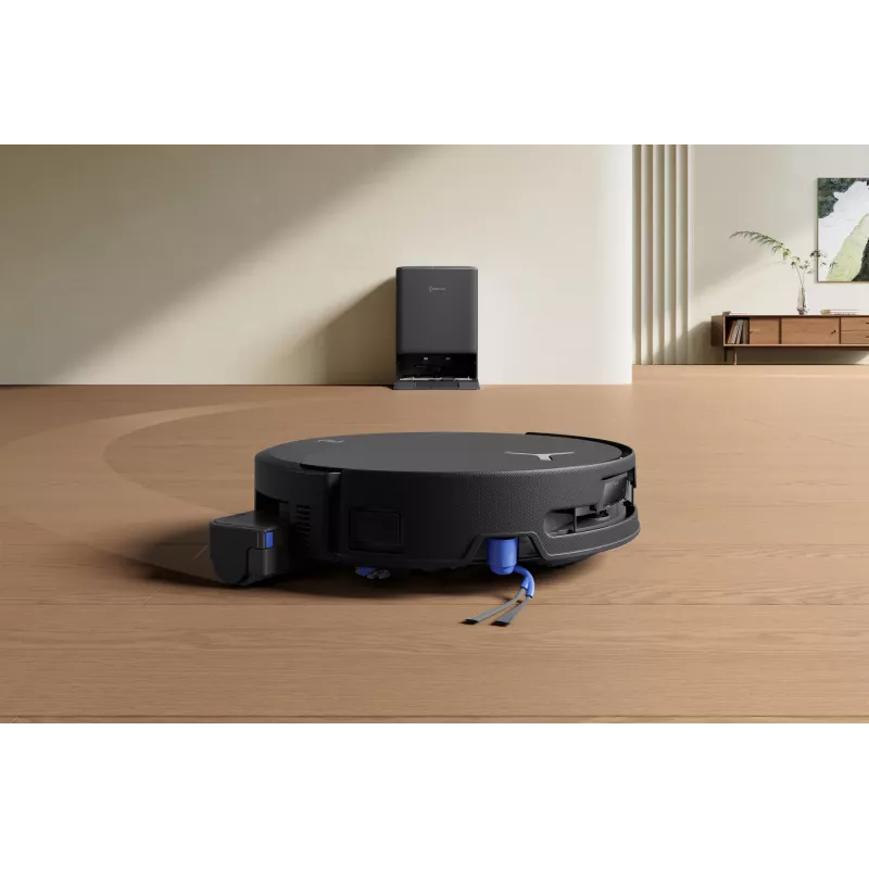 Robotinis dulkių siurblys Ecovacs DEEBOT T90 PRO OMNI — be maišelio, 0,25 L dulkių talpa, 350 min veikimo laikas, Li‑Ion 4000 mAh, juodas