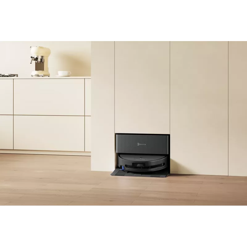 Robotinis dulkių siurblys Ecovacs DEEBOT T90 PRO OMNI — be maišelio, 0,25 L dulkių talpa, 350 min veikimo laikas, Li‑Ion 4000 mAh, juodas