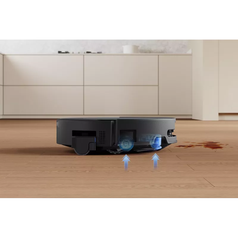 Robotinis dulkių siurblys Ecovacs DEEBOT T90 PRO OMNI — be maišelio, 0,25 L dulkių talpa, 350 min veikimo laikas, Li‑Ion 4000 mAh, juodas
