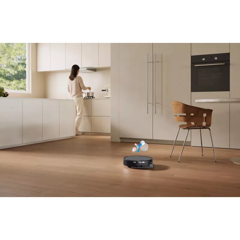 Robotinis dulkių siurblys Ecovacs DEEBOT T90 PRO OMNI — be maišelio, 0,25 L dulkių talpa, 350 min veikimo laikas, Li‑Ion 4000 mAh, juodas