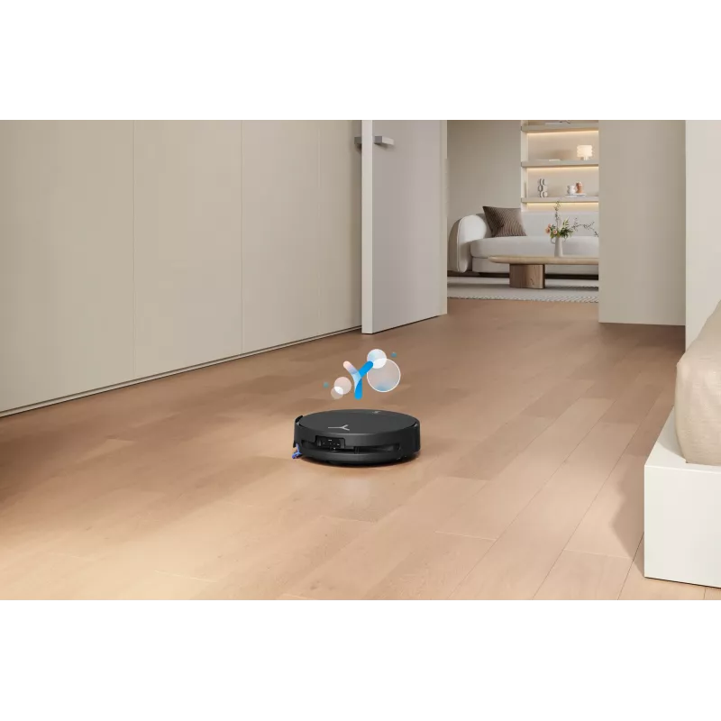 Robotinis dulkių siurblys Ecovacs DEEBOT T90 PRO OMNI — be maišelio, 0,25 L dulkių talpa, 350 min veikimo laikas, Li‑Ion 4000 mAh, juodas
