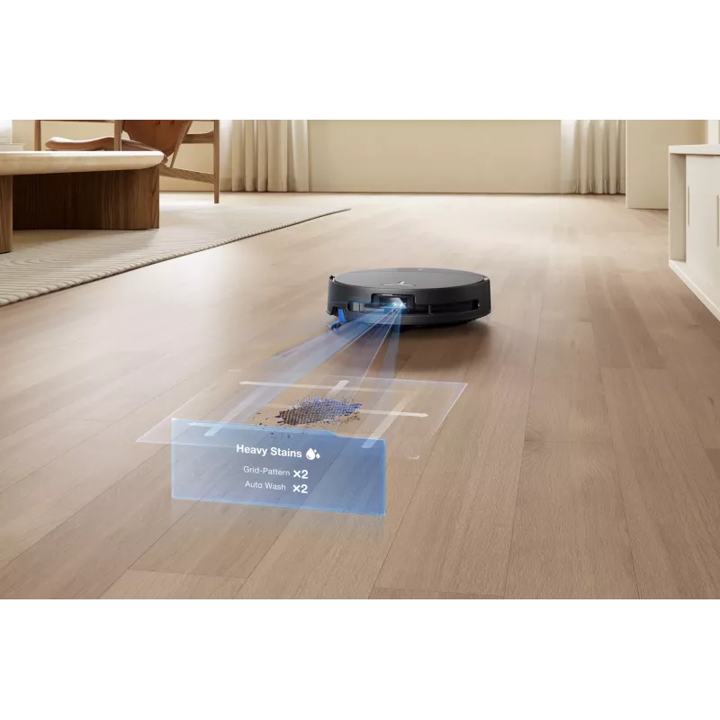 Robotinis dulkių siurblys Ecovacs DEEBOT T90 PRO OMNI — be maišelio, 0,25 L dulkių talpa, 350 min veikimo laikas, Li‑Ion 4000 mAh, juodas