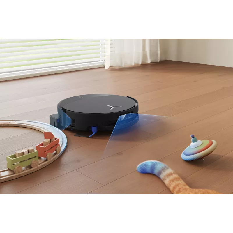 Robotinis dulkių siurblys Ecovacs DEEBOT T90 PRO OMNI — be maišelio, 0,25 L dulkių talpa, 350 min veikimo laikas, Li‑Ion 4000 mAh, juodas