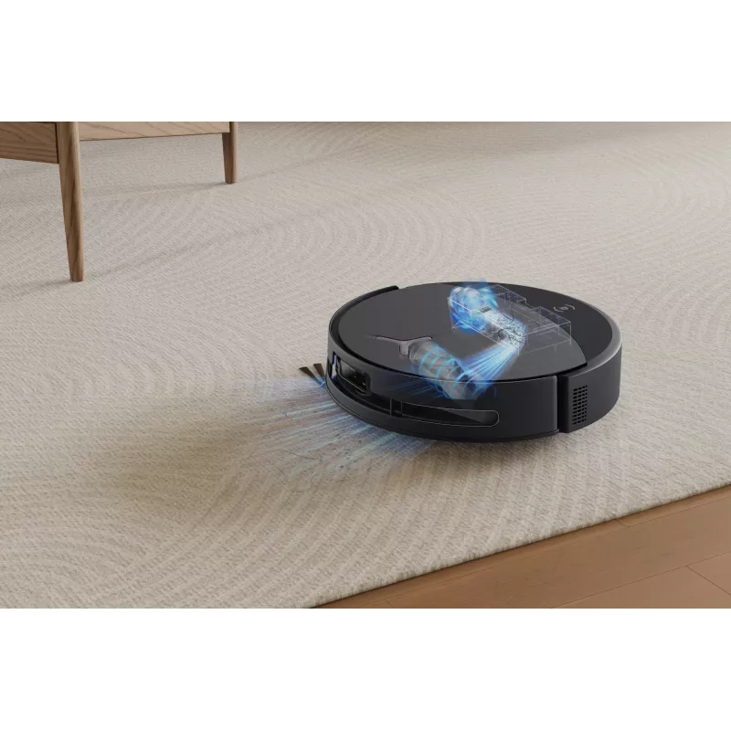 Robotinis dulkių siurblys Ecovacs DEEBOT T90 PRO OMNI — be maišelio, 0,25 L dulkių talpa, 350 min veikimo laikas, Li‑Ion 4000 mAh, juodas