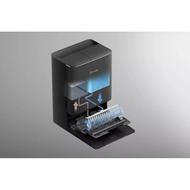 Robotinis dulkių siurblys Ecovacs DEEBOT T90 PRO OMNI — be maišelio, 0,25 L dulkių talpa, 350 min veikimo laikas, Li‑Ion 4000 mAh, juodas
