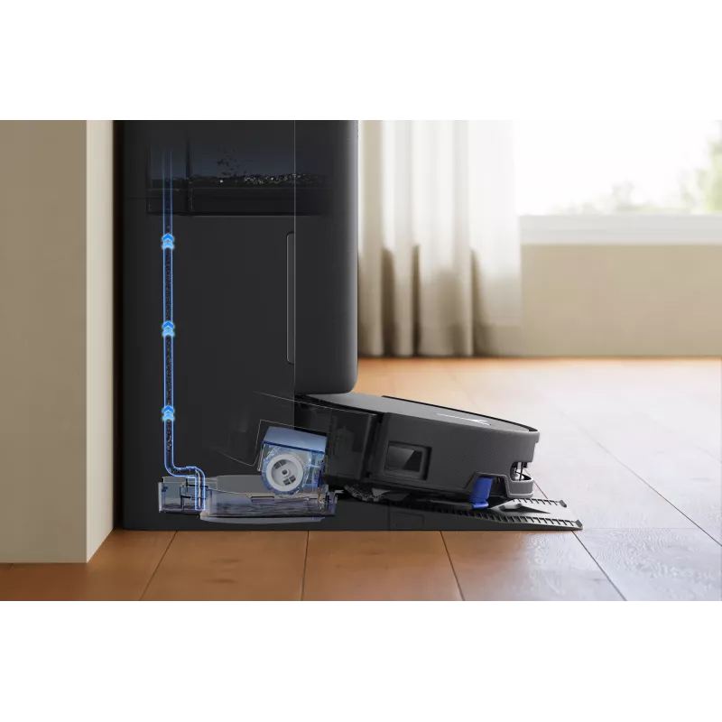 Robotinis dulkių siurblys Ecovacs DEEBOT T90 PRO OMNI — be maišelio, 0,25 L dulkių talpa, 350 min veikimo laikas, Li‑Ion 4000 mAh, juodas