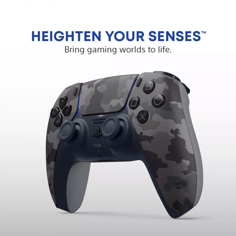 Žaidimų pultas Sony DualSense v3 Camouflage – Bluetooth/USB, PS5, įmontuota baterija, USB‑C, 160×106×66 mm