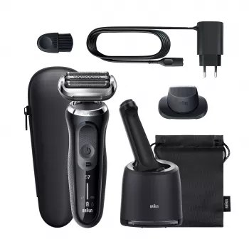 Braun Series 7 71-N7200cc skustuvas su folija juodas