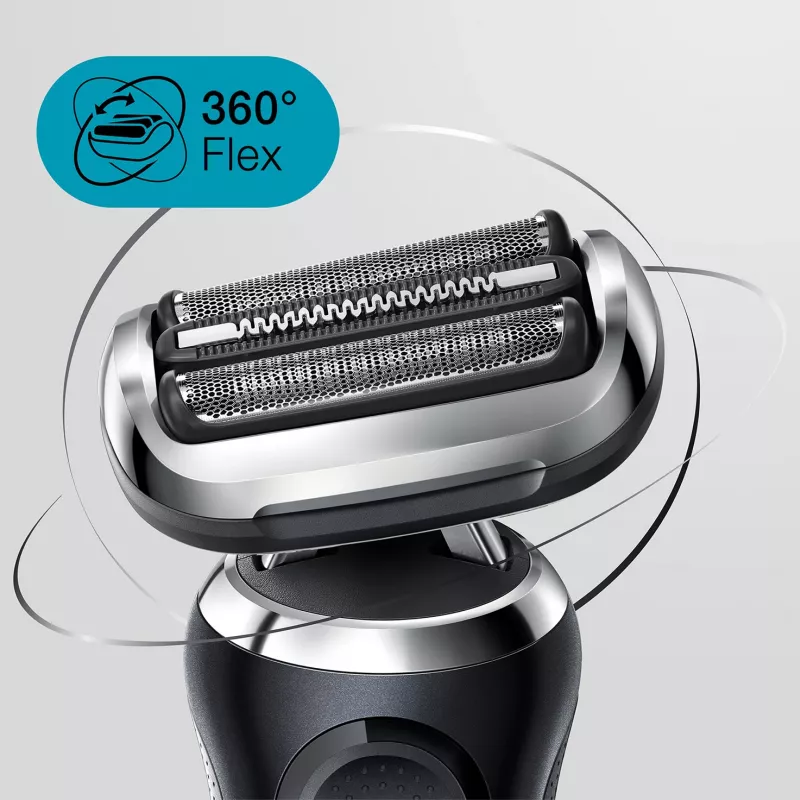Braun Series 7 71-N7200cc skustuvas su folija juodas
