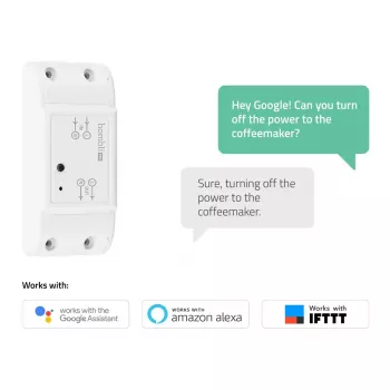 Hombli Smart Switch 2P belaidis modulis 230V (90–250V, 50–60Hz), 39×88×24 mm