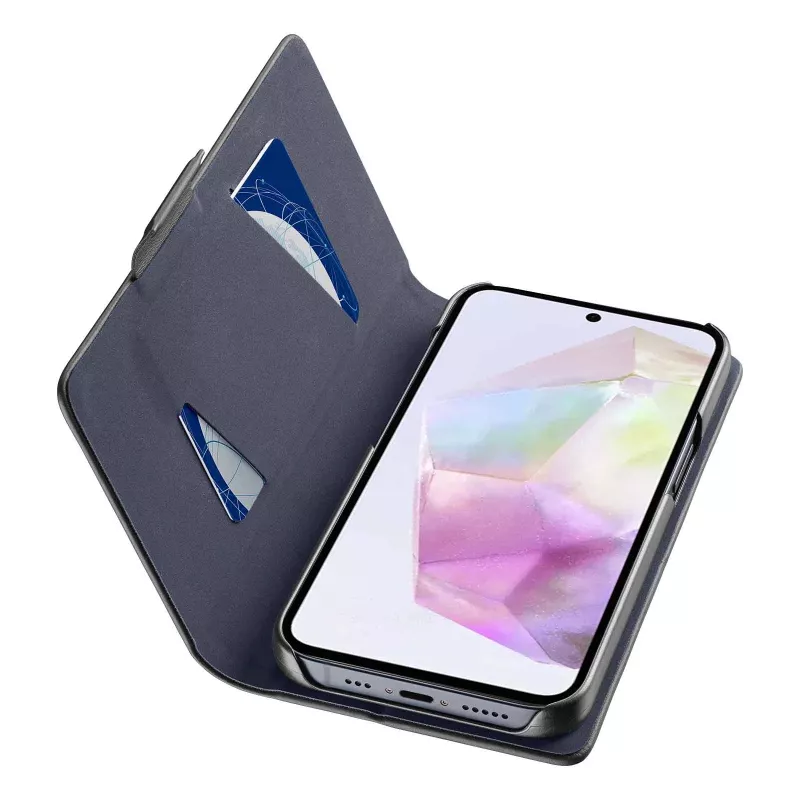 Cellularline Book - Samsung Galaxy A36/A56 dėklas su kortelių kišene ir magnetiniu užsegimu