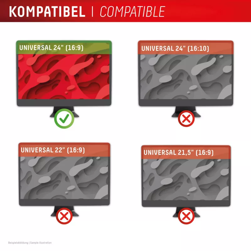 Displex PRIVACY SAFE nuimamas dvipusis privatumo filtras, skirtas 24 colių (16:9) staliniam monitoriui