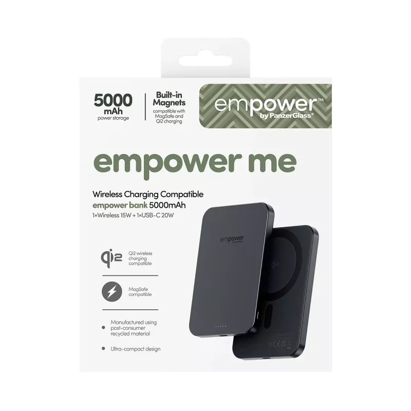 PanzerGlass empower™ 5000mAh Space Black nešiojamas įkroviklis
