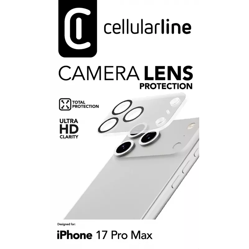 Cellularline Camera Lens apsauginis stikliukas iPhone 17 Pro Max