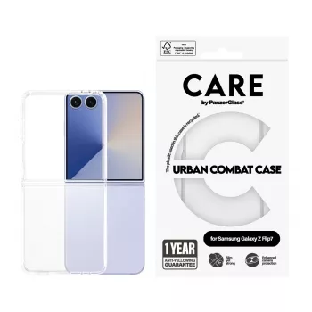 PanzerGlass CARE™ by ® Urban Combat Dėklas Samsung Galaxy Z Flip7, permatomas