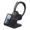 Ausinės Yealink WH64 Dual – laidinės ir belaidės Bluetooth, supraauralinės, lankeliu, 50 m diapazonas, juodos
