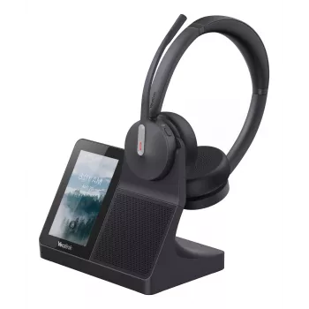 Ausinės Yealink WH64 Dual – laidinės ir belaidės Bluetooth, supraauralinės, lankeliu, 50 m diapazonas, juodos