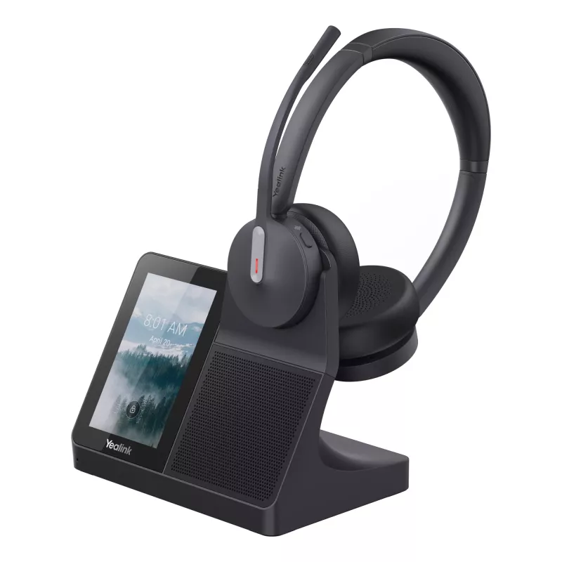 Ausinės Yealink WH64 Dual – laidinės ir belaidės Bluetooth, supraauralinės, lankeliu, 50 m diapazonas, juodos