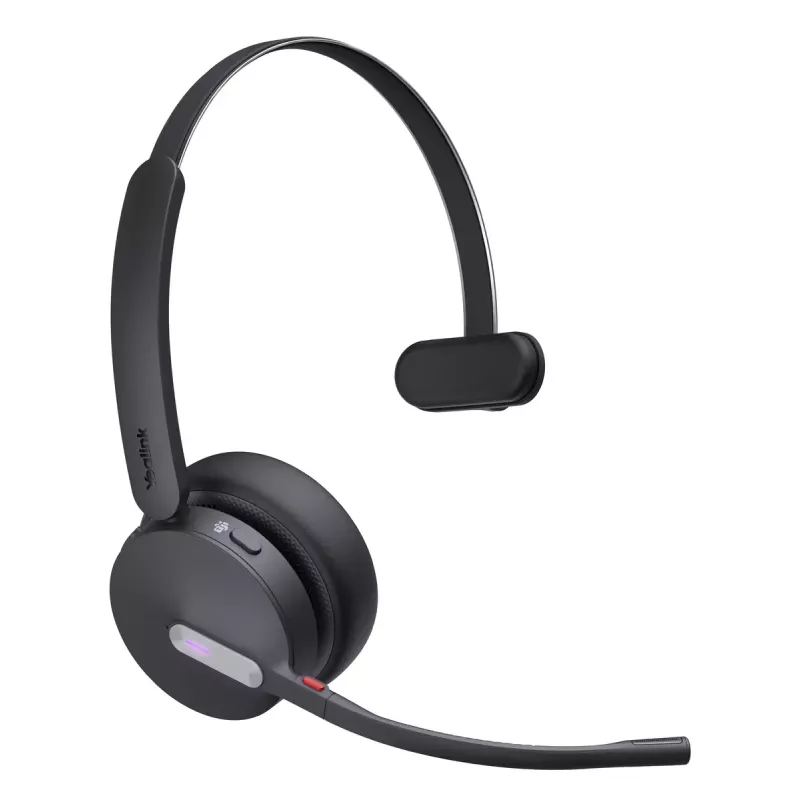 Belaidė mono ausinė Yealink WH64 Teams – Bluetooth, supraauralinė, 20–20000 Hz, 150 m diapazonas, juoda