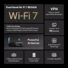 TP-Link BE3600 belaidis maršrutizatorius Wi-Fi 7, 2.5 Gigabit Ethernet, dviejų juostų (2,4 GHz / 5 GHz), juodas
