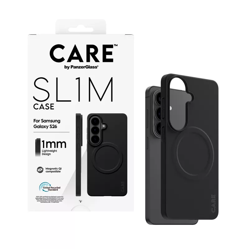 PanzerGlass CARE SL1M apsauginis dėklas Samsung Galaxy S26, juodas