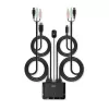 Lindy 2 prievadų HDMI 18G, USB Type C, USB 2.0 ir garso kabelinis KVM jungiklis